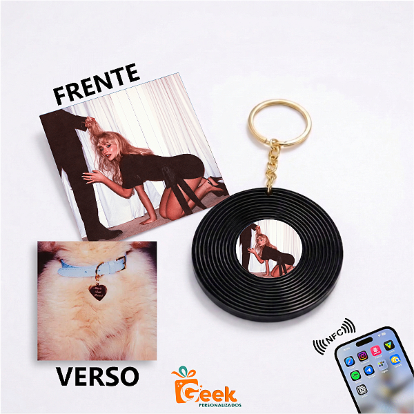 Chaveiro Disco Vinil NFC - Álbum Man's Best Friend