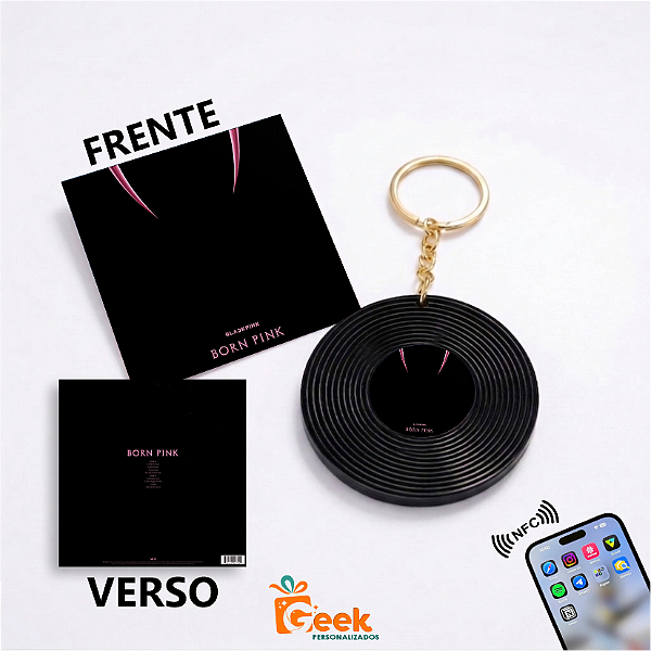 Chaveiro Disco Vinil NFC - Álbum Born Pink