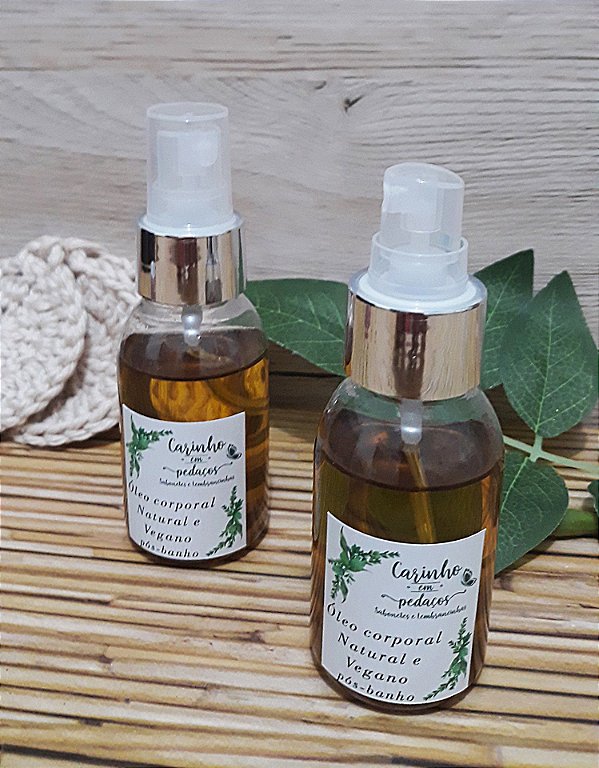 Óleo Corporal Pós-Banho: Hidratação Natural e Rápida (Vegano)