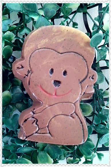 Kit Sabonete Artesanal Macaco Serelepe | Lembrancinha de Maternidade e Aniversário