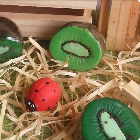 Sabonete Artesanal de Kiwi | Pintura Manual e Perfume Real