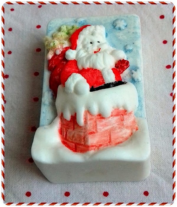 kit Barra de Sabonete Papai Noel Artesanal | Lembrancinha de Natal