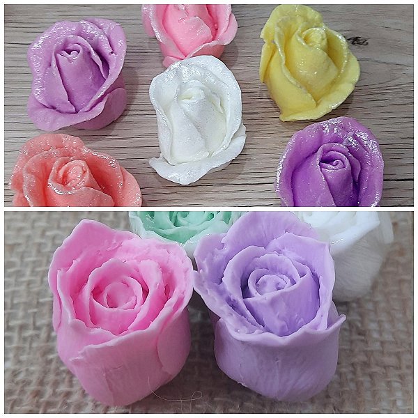 Kit Mini Botão de Rosa em Sabonete | Lembrancinha Dia das Mães e Casamento