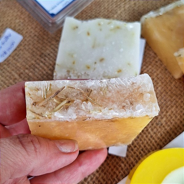 Sabonete Artesanal de Sal Grosso - 95g | Limpeza Energética e Bem-Estar