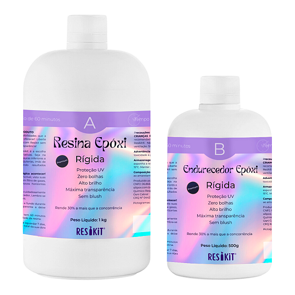 Resina Epóxi Rígida com Proteção UV de 3 anos 7,5 kg