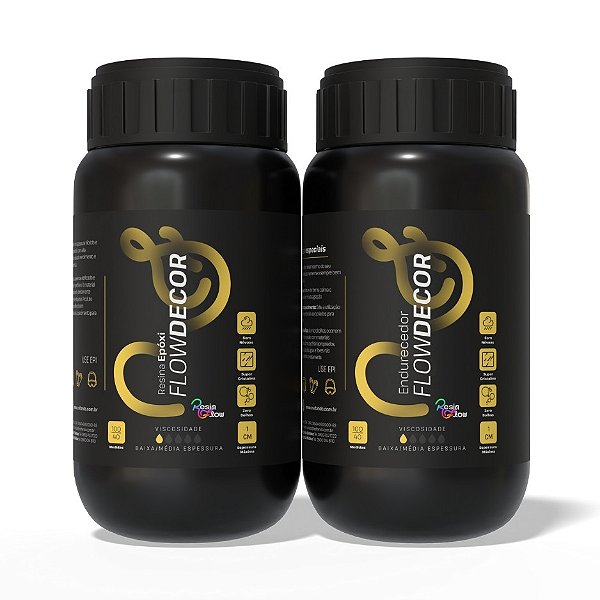 Resina Epóxi Rígida FlowDecor Bolhas Baixa Viscosidade 420g