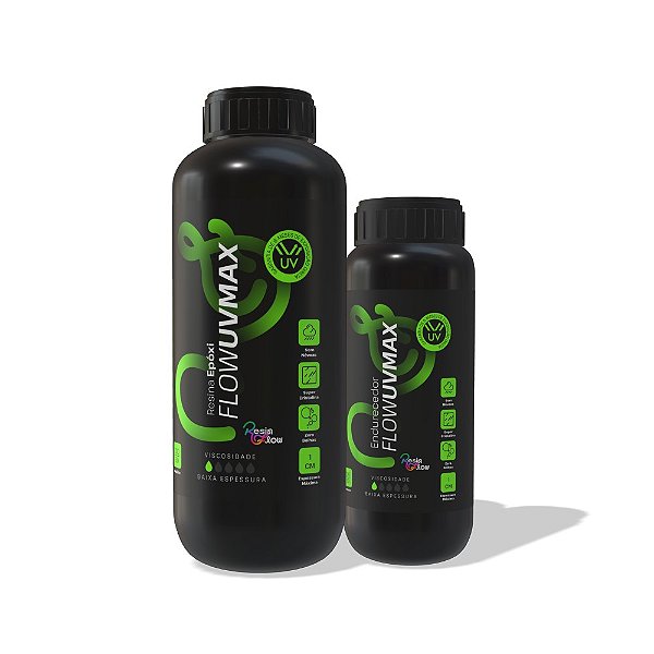 Resina Epoxi Rígida FlowUVMAX Baixa Viscosidade 1kg