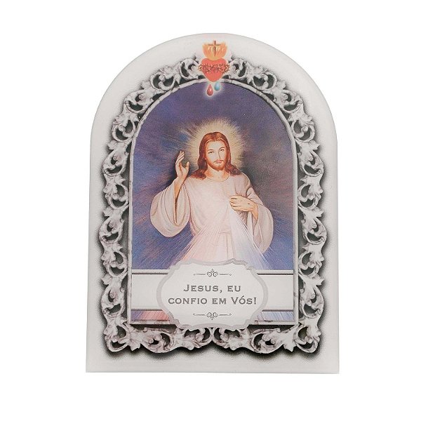 Adesivo Jesus Misericordioso Resinado para Carro, Moto