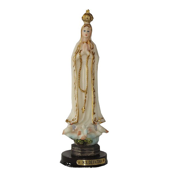 Imagem de Nossa Senhora de Fátima em Resina de 14,5cm