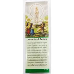 Marca Página Nossa Senhora de Fátima com Oração