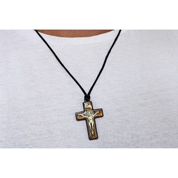 Cordão Pingente de Madeira