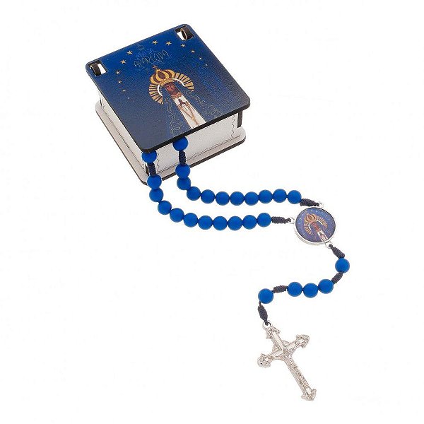 Terço Nossa Senhora Aparecida com Porta Terço em MDF