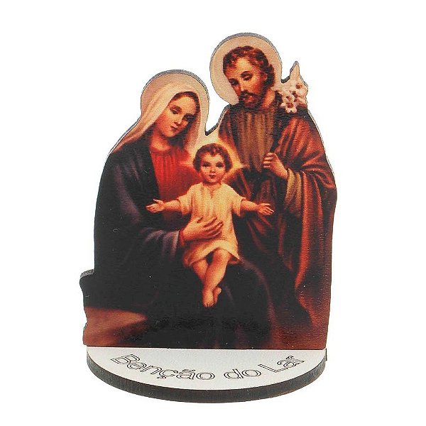 Pedestal Imagem da Sagrada Família em MDF