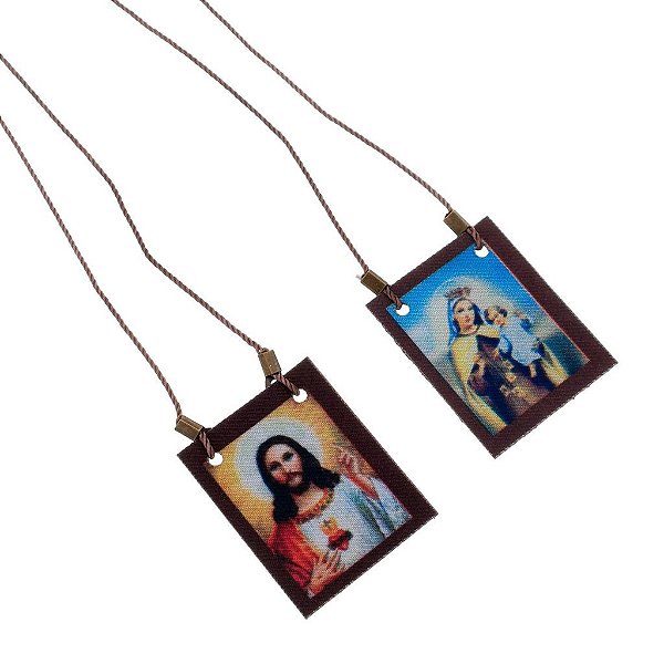 Escapulário de Tecido de Nossa Senhora do Carmo Simples