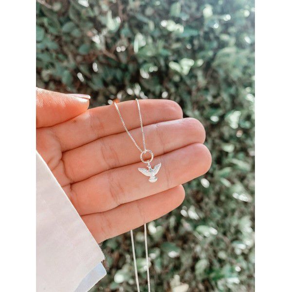 Colar Espírito Santo Mini Em Prata 925