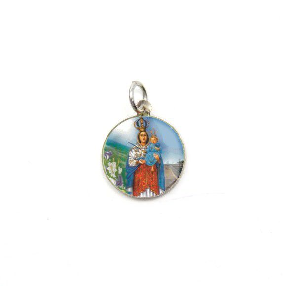 Medalha de Nossa Senhora da Penha de  Alumínio Redonda