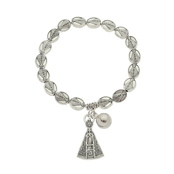 Pulseira de Nossa Senhora Aparecida com medalhas