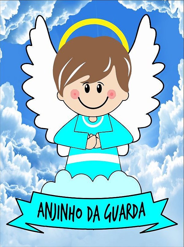 Quadro Infantil Anjinho da Guarda Menino