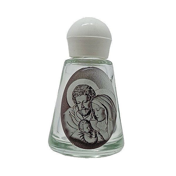 Porta Água Benta Sagrada Família Prata 8ml