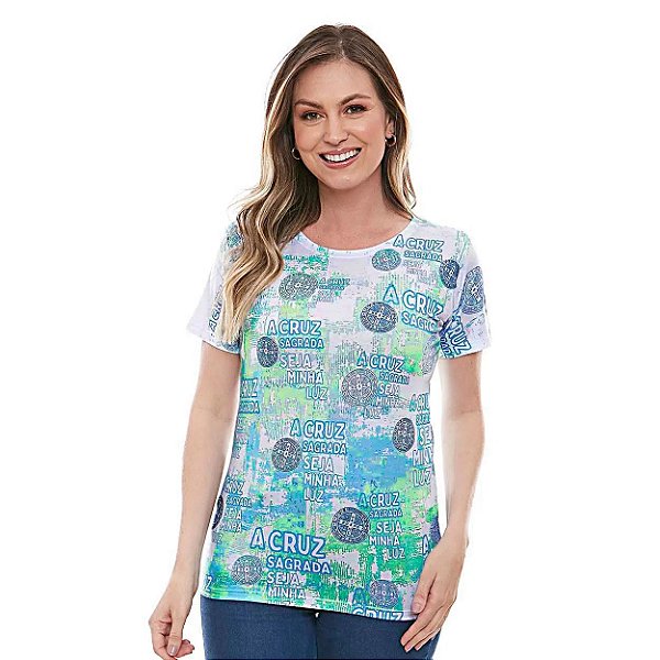 Blusa Baby Look Medalha de São Bento DV11570