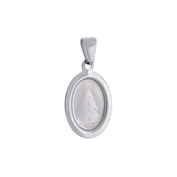 Medalha de Nossa Senhora Aparecida em Inox Gravada a Laser