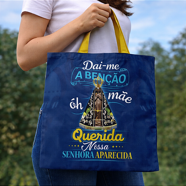 Ecobag Sacola de Nossa Senhora Aparecida de Tecido