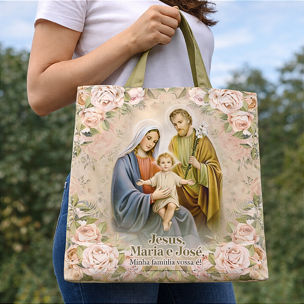 Ecobag Sacola da Sagrada Família de Tecido