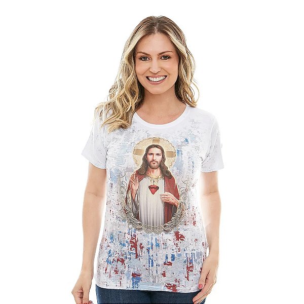 Baby Look Sagrado Coração de Jesus DV12374