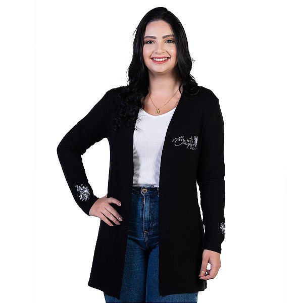 Cardigan Seja Forte e Corajosa