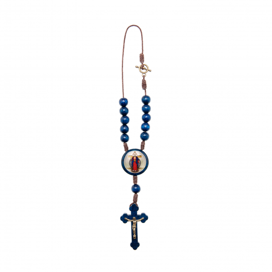 Dezena para Carro de Jesus das Santas Chagas 8mm Azul