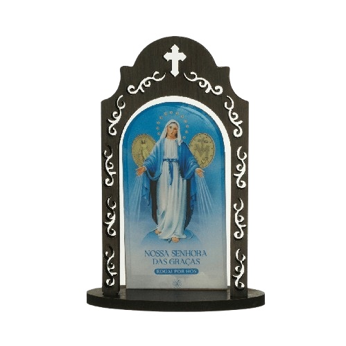 Capela de Nossa Senhora das Graças em MDF e Detalhes Vazados 16cm