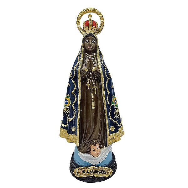 Imagem de Nossa Senhora Aparecida Modelo Italiano de Resina Nacional 22cm
