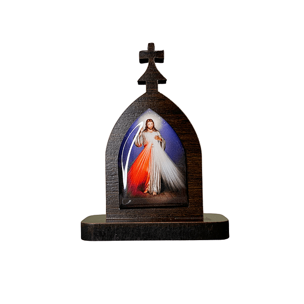 Mini Capela de Jesus Misericordioso em MDF 7cm