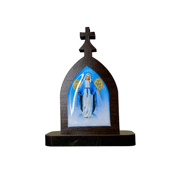 Mini Capela de Nossa Senhora das Graças em MDF 7cm