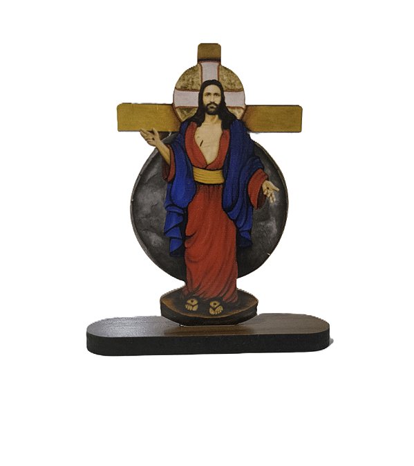 Adorno Pedestal de Jesus das Santas Chagas 9cm