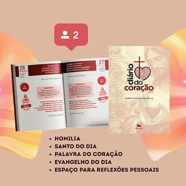 Livro Diário do Coração - 2026 (capa dura)