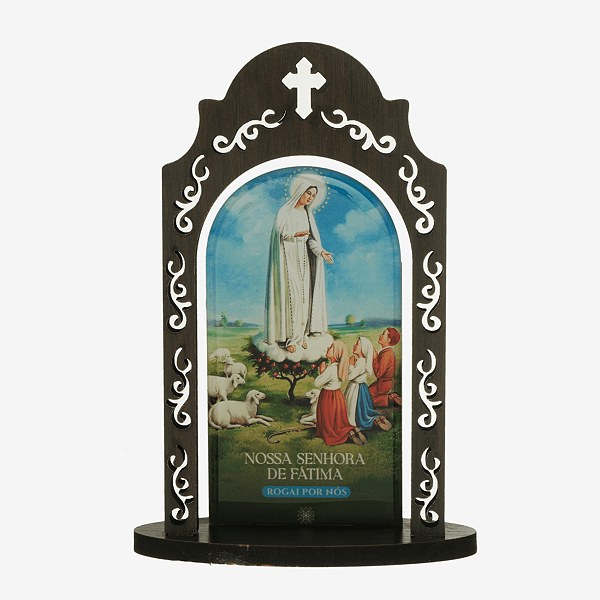 Capela de Nossa Senhora de Fátima em MDF e Detalhes Vazados 16cm