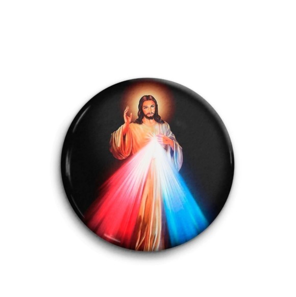 Boton Jesus Misericordioso Alumínio Broche Alfinete