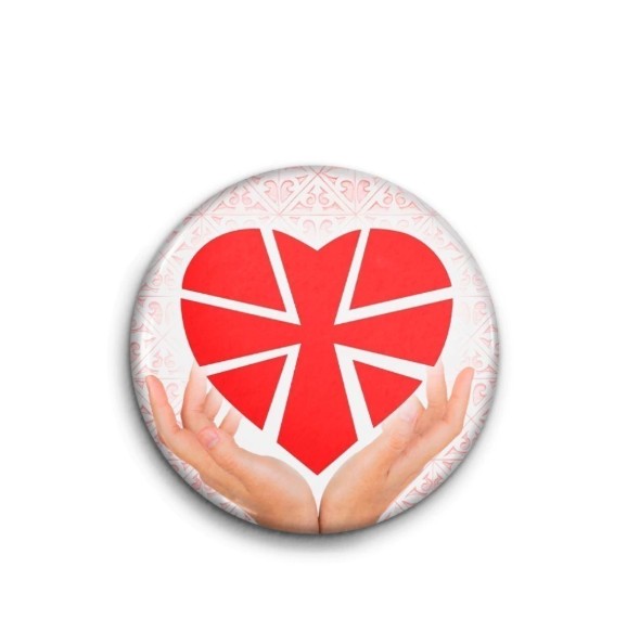 Boton Dizimista Alumínio Broche Alfinete