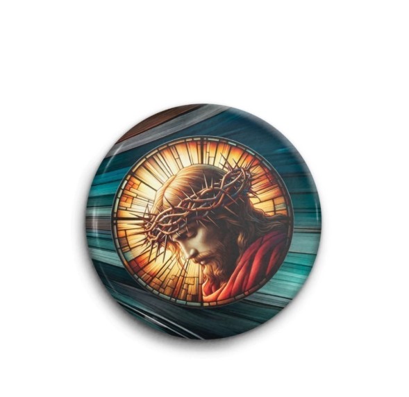 Boton Jesus Coroa de Espinhos Alumínio Broche Alfinete