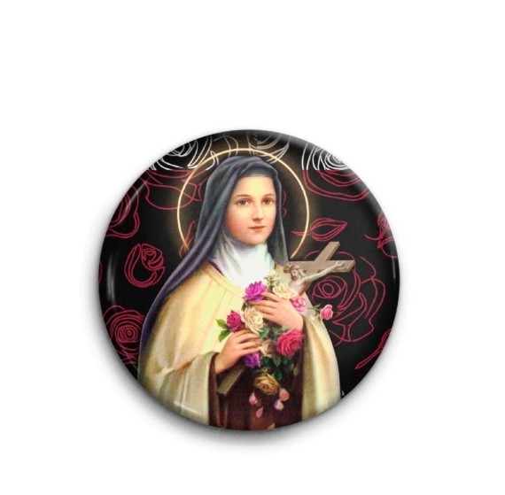 Boton Santa Teresinha Alumínio Broche Alfinete