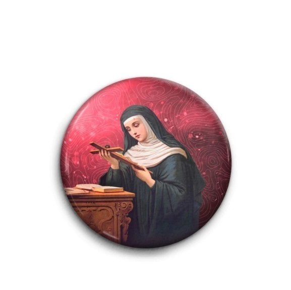 Boton Santa Rita de Cássia Alumínio Broche Alfinete