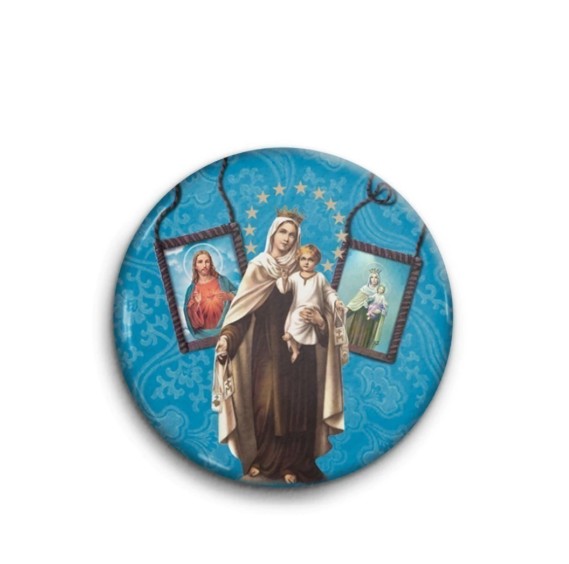 Boton Nossa Senhora do Carmo Aluminio Broche Alfinete