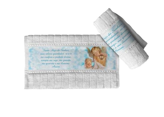 Toalinha Infantil Anjo da Guarda Azul