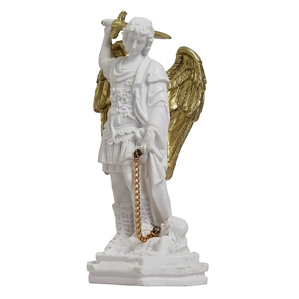 Imagem de Arcanjo São Miguel do Monte Gargano de Resina Nacional  20 cm