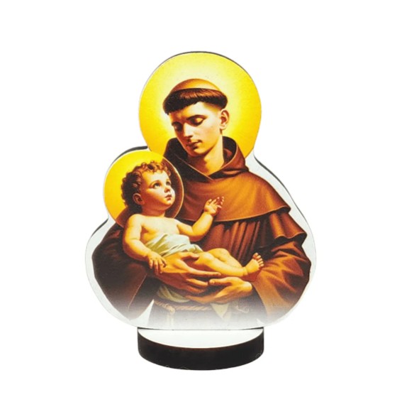 Adorno Pedestal de Santo Antônio em MDF 8cm