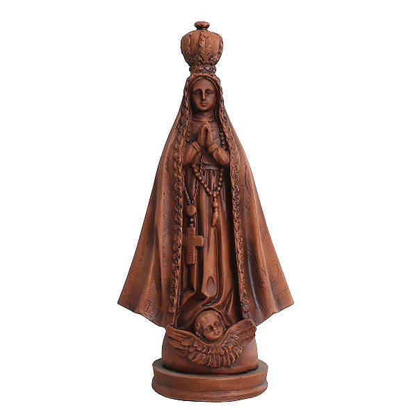 Imagem de Nossa Senhora Aparecida Resina Efeito Madeira 30 cm
