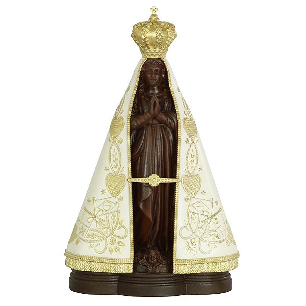 Imagem de Nossa Senhora Aparecida Marfim de Resina Nacional 30 cm