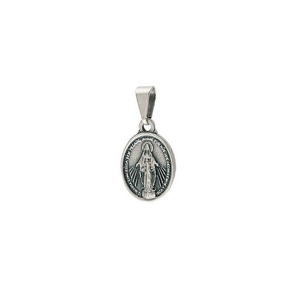 Medalha de Nossa Senhora das Graças Prata Velha Pequena