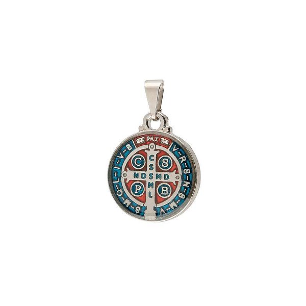 Medalha de São Bento Pequena Colorida com Folheto